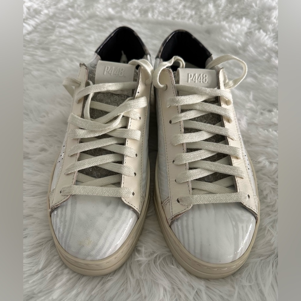 New P448 White Patent sneakers shoes sz 35 - Picture 2 of 8